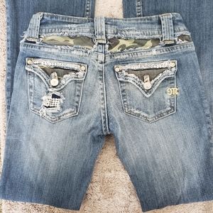 Camouflage Rhinestone Flare Jean 